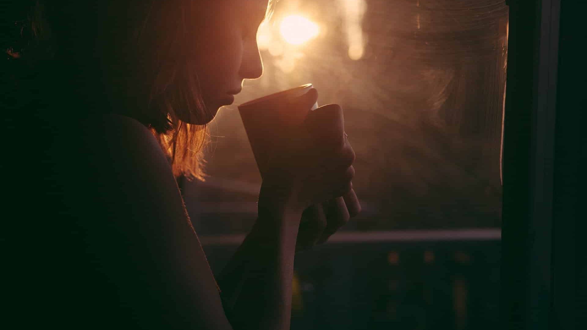 woman drinking tea