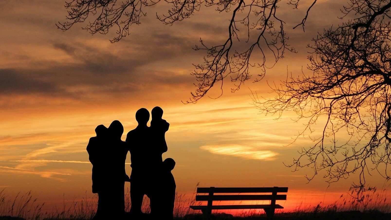 couché de soleil en famille